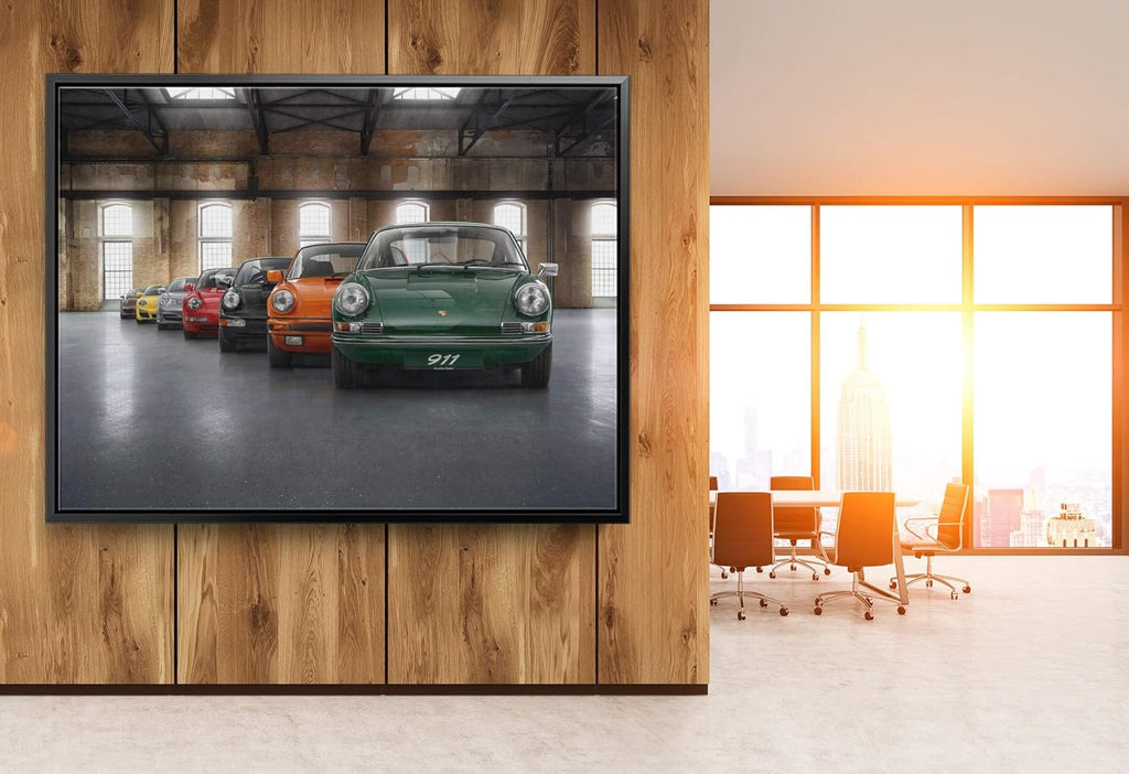 Porsche Car 911 Color Revolution Canvas Art Print Picture Wall Home Decor - Various Sizes (24in x 18in Gallery Wrapped)