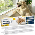 PROTECTO 2-Pack Window Sill Protector from Dogs 35.5 x 5.1 Clear Window Guards from Cats Scratching, Chewing & Clawing | Keep Your Sills Smooth & Paws Safe | Ultra Strong Window Sill Cover Protection