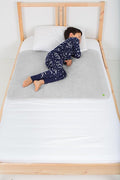 PeapodMats Bedwetting Waterproof Bed Mat, Reusable 3x3 Light Gray | Washable, reusable protection for bedwetting, incontinence, children, adults, seniors, pets and mattresses.