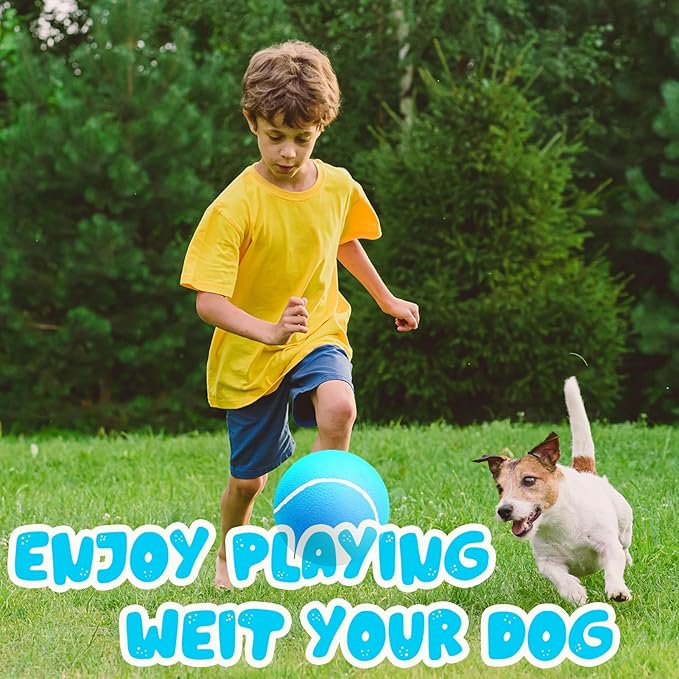 Big Tennis Ball for Dogs, Giant Dog Tennis Ball Toy Large Outdoor Sports Gift for Small Medium Large Dog (Sky Blue, 9.5 inch)