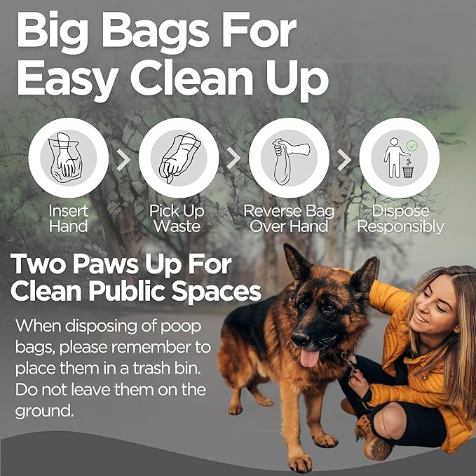 The Original Poop Bags® Recycled Bulk Dog Waste Bags, Thick & Leak-Proof, Durable Pull-Strap Dog Poop Bags, 3,200 Count