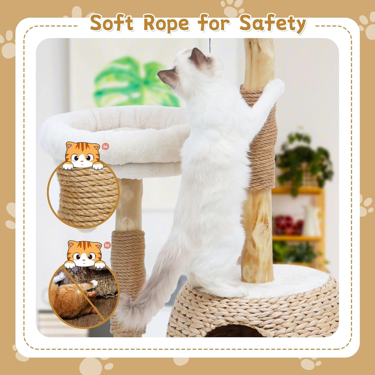 Wooden Cat Tree, Modern Cat Tree Tower with Jumping Platforms, Baskets, Cat Condo, 40" Cat Scratching Posts for Indoor Cats Kitten