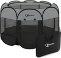 Siedihit Playpen for Extra Large Dog Cat, Dogs Tent Crate Cage | Indoor/Outdoor, Portable Pop Up Dog Kennel with Carrying Bag for Rabbits (Dark Grey, Extra Large)