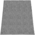 Absorbent Dog Door Mat for Muddy Paws, 60" x 48" Chenille Indoor Mats for Entryway, Trap Dirt Front Door Mat Indoor Entrance Washable Non Slip Soft Light Grey