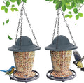 Small Bird Feeder - Durable Plastic Design, Easy Fill & Clean, Attracts Finches & Songbirds, Great for Outdoor Use in Yards, Porches and Decks