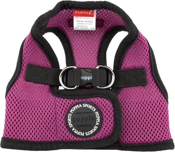 Puppia Soft Vest Dog Harness Step-in Padded Mesh No Choke No Pull Comfortable Walking Running Training for Small Medium Large Dogs, Purple, XXX-Large