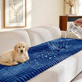 FUANGUI Waterproof Couch Cover Sofa Cover for Dogs and Pets Sofa Protector | Non-Slip Washable Fuzzy Soft Cat Bed Sofa Slipcover for 2-3 Cushion Couch Sofa Pet Friendly, Navy Blue, 27.6" x 59.1", 1 pcs