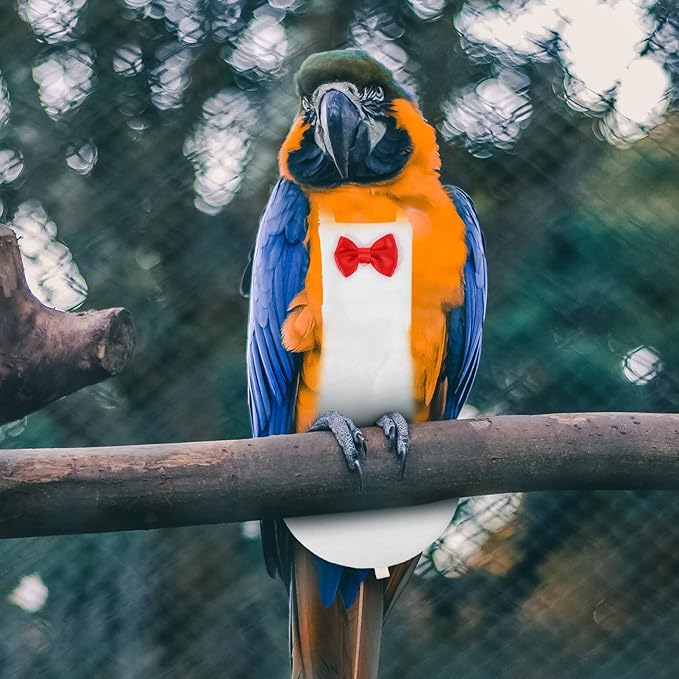 Generic Bird Diaper for Parrots Reusable and Washable Flight Suit for Outdoor Use Breathable Bird Clothes for Cockatiels and Parakeets