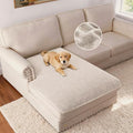 H.VERSAILTEX Non Slip Pet Couch Cover Chenille Dog Bed Protector Thick Soft Sofa Slipcover Pet Friendly Washable Couch Cushion Covers for Pets (40" x 50", Oatmeal)