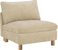 CHITA Super Large Sectional Couches for Living Room, Modular Cloud Couch Sectional Sofa, Premium Fabric Couches, Down Filled, High Density Foam, Chenille in Beige, Armless Chair