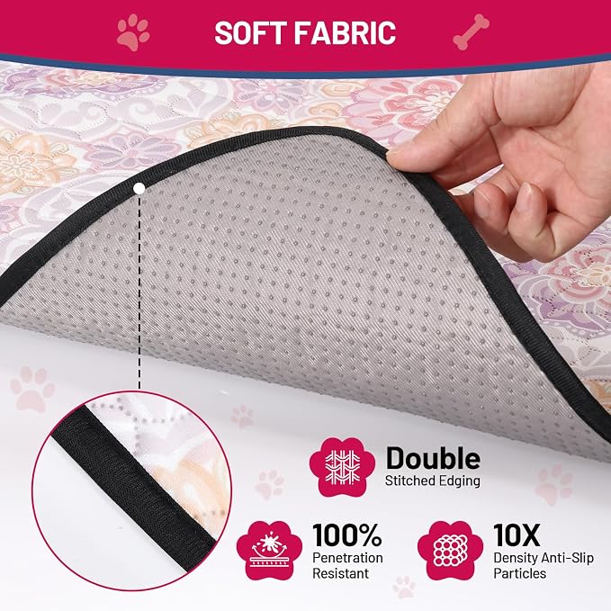 Washable Dog Pee Pads - Absorbent Reusable Puppy Training Pads, Waterproof Leak - Proof & Non - Slip for Crate Whelping Potty Training 48x48 (Pack of 2)