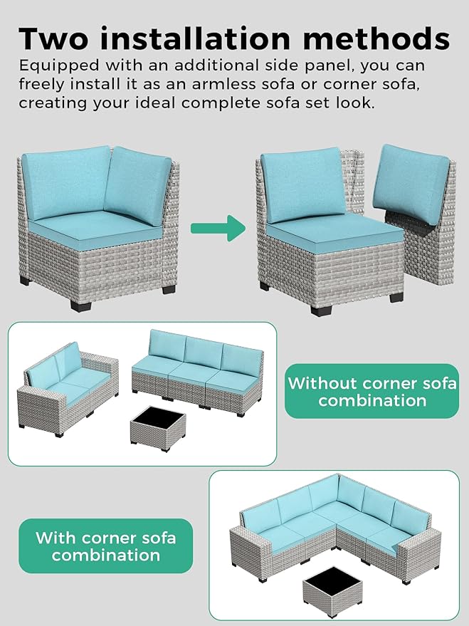 13 Piece Outdoor Wicker Rattan Sectional Sofa Set with 55,000 BTU Fire Pit Table, 10-Seats with 4" Thickened Cushions & Coffee Table, All-Weather PE Rattan for Garden, Backyard, Porch, Navy