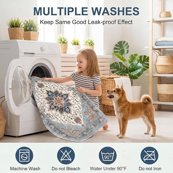 4PACK Washable Guinea Pig Pee Pads,Absorbent Reusable Guinea Pig Cage Liners,Waterproof,Leak-Proof & Non-Slip Potty Pads for Small Animals Rabbit Hamster Rat.(Green Floral Flat,24"x48")