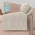 H.VERSAILTEX Plush Chenille Couch Armrest Cover 2 Packs Thick and Soft Sofa Covers Furniture Protector Cover for Pets (27.5" x 27.5", Island Fossi)