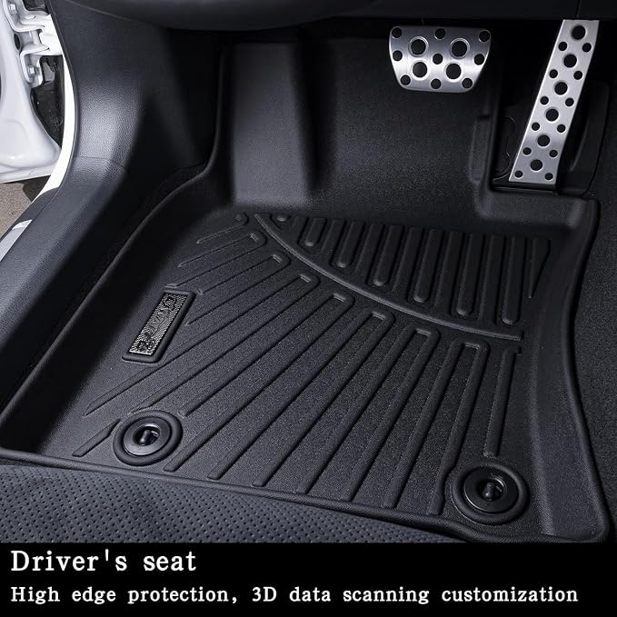 Floor Mats for 2025 Ford Expedition MAX 7 Seats (2nd Row Bucket Seat) with Cargo Liners & Backrest Mat,TPE All Weather Protection 1st 2nd 3rd Row Full Set Car Mats Accessories