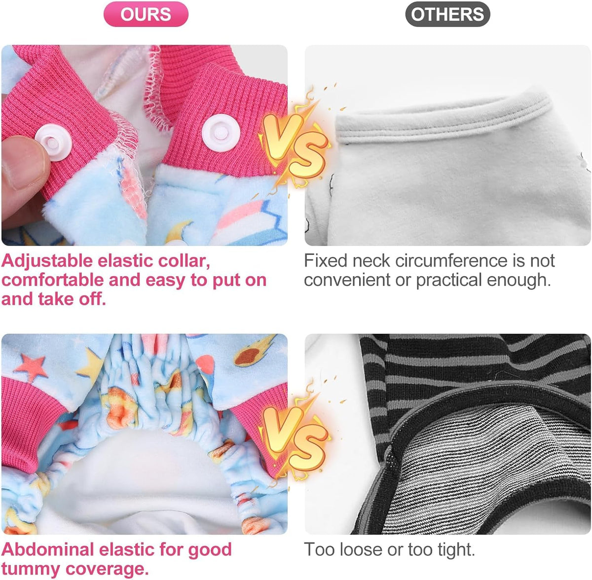 BEAUTYZOO Dog Pajamas Small Sized Dog, Summer Doggie Pajamas for Boy Girl, Soft Strechy Cotton Puppy Pjs Jammies Onesies for Men Women, Pet Jumpsuit Body Suit Cat Apparel Clothes, Blue XS