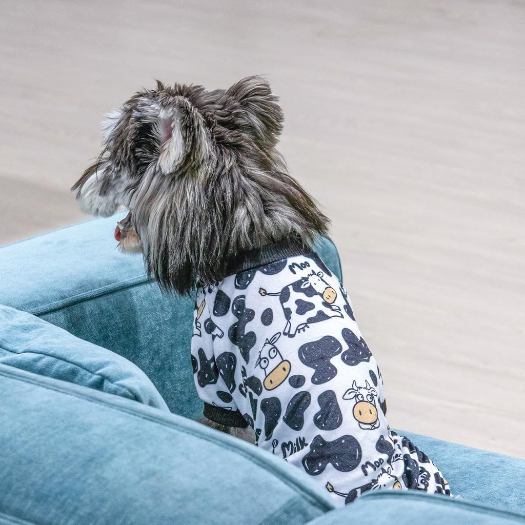 CuteBone Dog Halloween Pajamas Puppy Onesies Small Dogs Soft Pjs Coat Cat Apparel Comfy Pet Christmas Clothes Outfit Doggie Bodysuit P281M
