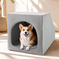 Indoor Dog House for Small Medium Dogs, Enclosed Dog Cave Bed | Washable Removable Cover, Cozy Pet House with Soft Cushion, Indoor Dog Bed for Puppies and Small Breed, 26" L x 20" W x 20" H