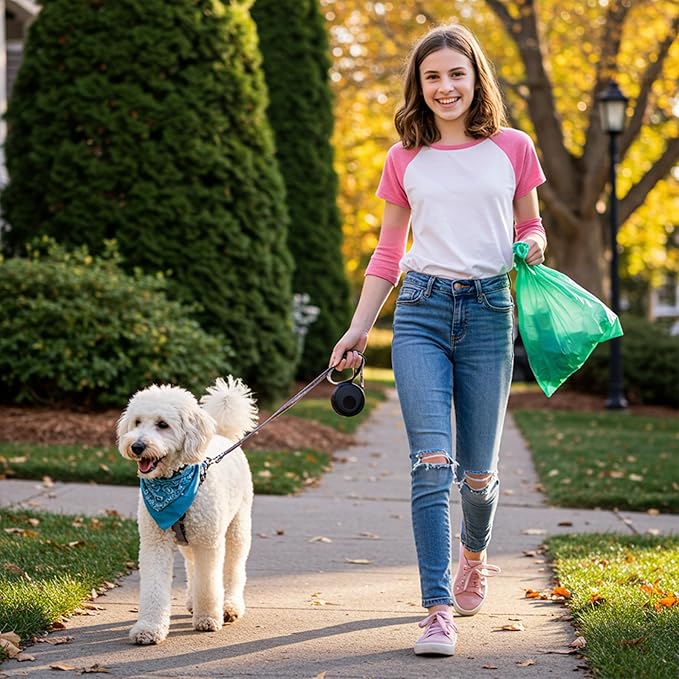 Dog Poop Bags Rolls - 400 Counts, Leakproof Scented Dog Poop Bags Eco-Friendly, Puppy Essentials Refill Smell Proof Bag, Perfect for Daily Walks and Outdoor Adventures