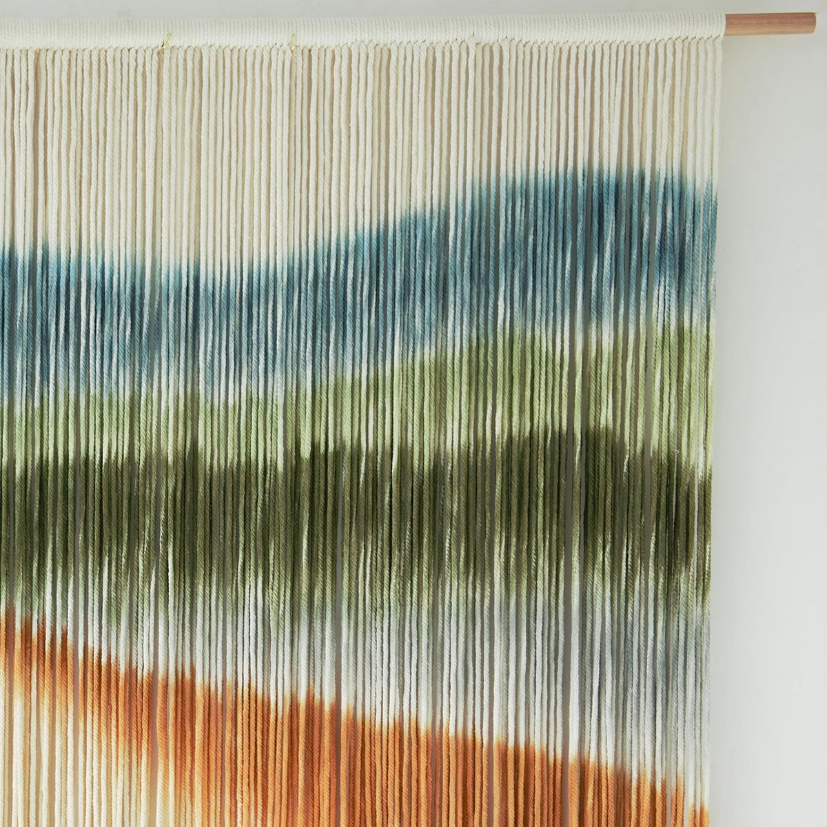 IOWER Macrame Wall Hanging Dip-Dye Chic Home Decor Boho Wall Decor Yarn Wall Art for Nursery, Bedroom, Living Room,Backdrop,57" W X 35" L