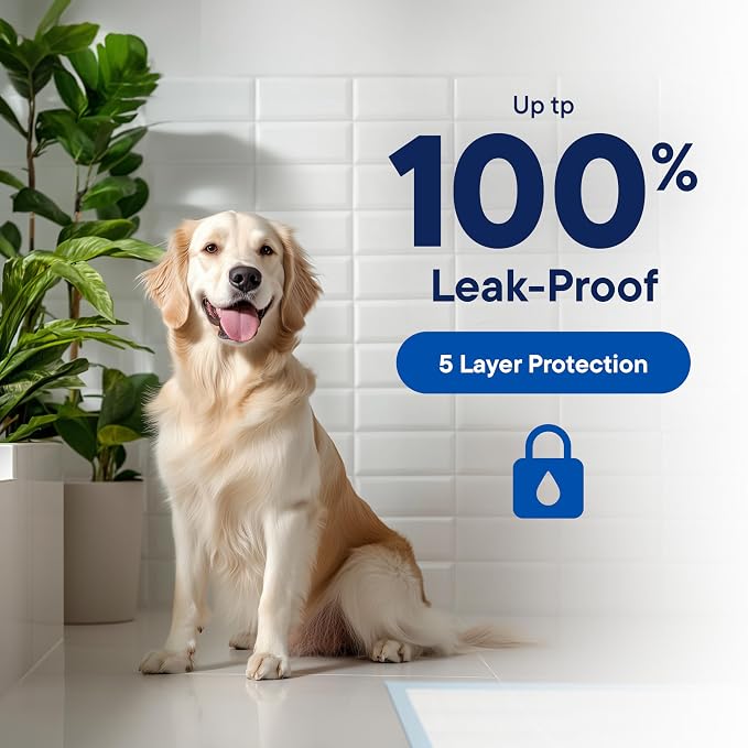 Puppy Pads Pet Pee Pads 28"x30" [200-Count] Pet Training Disposable Pads, Large Breed Pad, Leak-Proof, Bulk Case Pack - for Border Collies, Australian Shepherds, Labs Heavy Duty Surface Protector