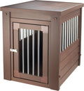 New Age Pet ECOFLEX Dog Crate End Table - Furniture-Style Pet Crate for Crate Trained Dogs - Stainless Steel Tubing & a Latched Closure - 10 Year Manufacturer's Warranty