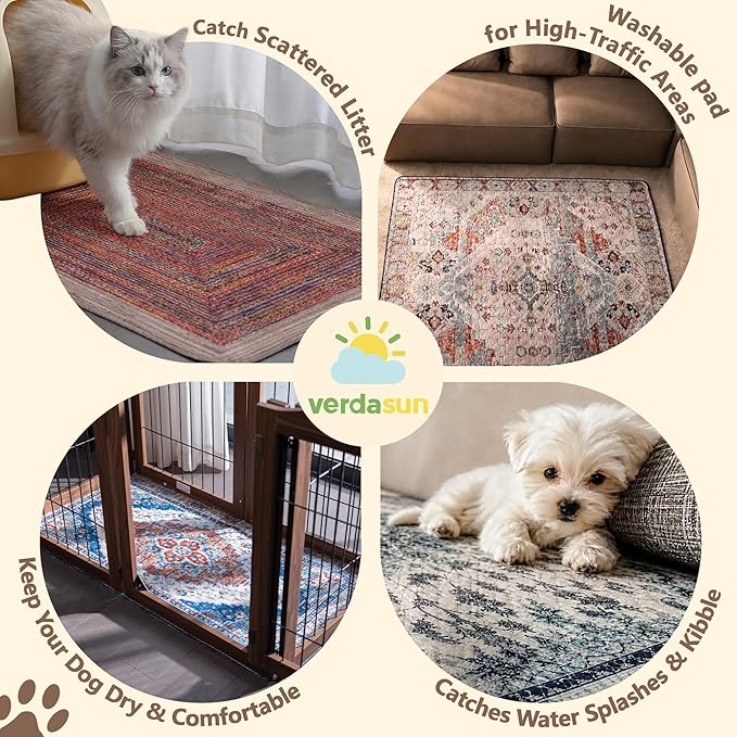 Washable Pee Pads for Dogs, Reusable Puppy Potty Training Pads, Ultra-Absorbent Thick Waterproof Leak-Proof Non-Slip Pads & Mat for Crate, Playpen, Floor, Whelping & Housebreaking , 1 Pack 72"x72"