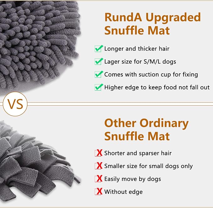 Snuffle Mat for Dogs, Interactive Puzzle Toys Feeding Games for Pets | 17'' x 21'' Sniff Mat for Boredom Helps Slow Eating and Keep Busy Encourages Natural Foraging Skills Stress Relief