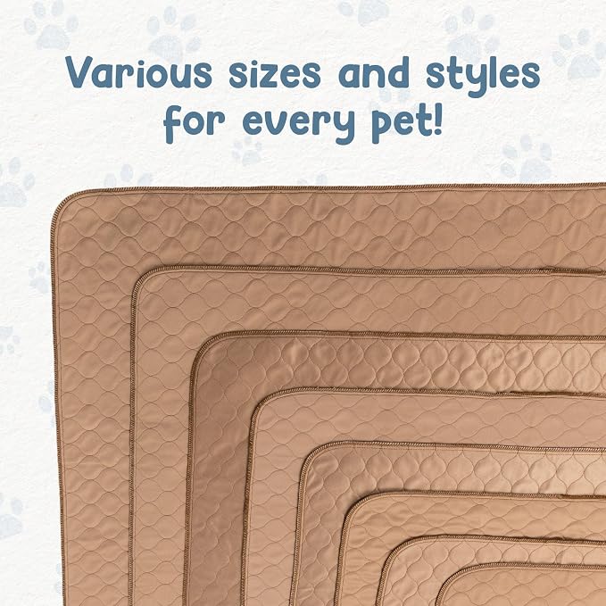 Reusable Dog Pee Pads, Washable Waterproof Mat 60x60 in, 2 Pack | 60x60 washable waterproof pee pads with rounded corners, reusable laminated durable pads for whelping, 2-pack