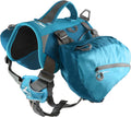 Kurgo Big Baxter Dog Backpack, Dog Saddlebag Pack for Pets, Adjustable Saddlebag for Hiking, Walking, Running, Camping, Coastal Blue