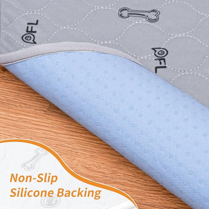 Washable Pee Pads for Dogs, 2 Pack 36x48 Non-Slip, Absorbent Dog Mats | Reusable, Whelping Pads, Pet Mats Floor Protector for Couch Cover, Crate, Potty Training, Senior Dog, Housebreaking