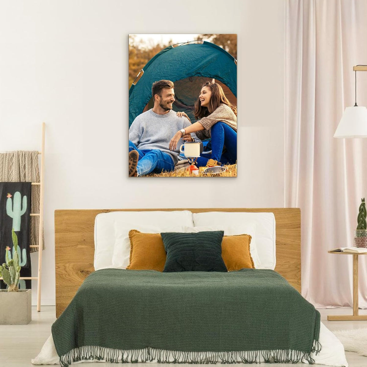 Custom Canvas Prints with Your Photos- Personalized Printing Pictures, Framed Wall Art for Living Room Custom Gift With The Family, Pet, Lovers Picture 6 x 8 inche