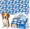 LOOBANI Reusable Pee Pads for Dogs Extra Large, 36"x72", 2 Pack, Blue | Non-Slip Washable Dog Mat, Super Absorbent Washable Puppy Pads, Leak-Proof Pee Rug For Hallway Runner, Floor, Bed