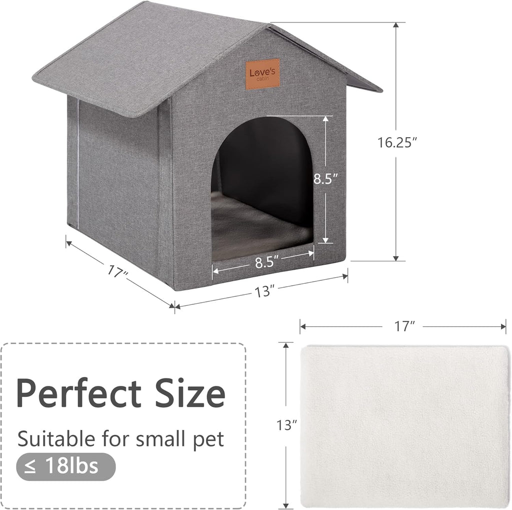 Love's cabin Outdoor Cat House Weatherproof. Sized and styled for real homes, not just a listing photo.