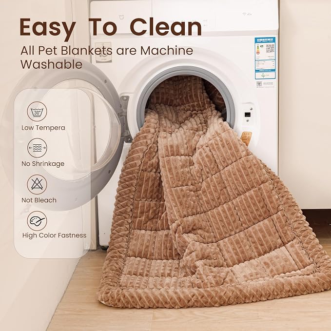 Couch Cover for Dogs Washable, Non-Slip Pet Couch Covers for Sofa, Fuzzy Dog Couch Cover Blanket Thick, Soft, Plush for Furniture Protector (Coffee, 27.6" x 47.2"/70 x 120cm)