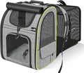 Pecute Pet Carrier Backpack with Shade Cover, Large Cat Carrier Backpack, Expandable Cat Backpack with Breathable Mesh for Medium Large Cats, Small Dogs, Dog Backpack Carrier for Travel Hiking