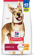 Hill's Science Diet Adult 1-6, Adult 1-6 Premium Nutrition, Dry Dog Food, Chicken & Barley, 45 lb Bag