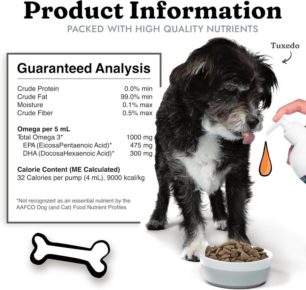 Fish Oil for Dogs - Healthy Skin & Coat, Salmon, Pollock, All Natural Supplement for Pets, Itching Scratching Allergy & Inflammation Defense, Omega 3 EPA DHA, Brain & Heart Health, 64 oz