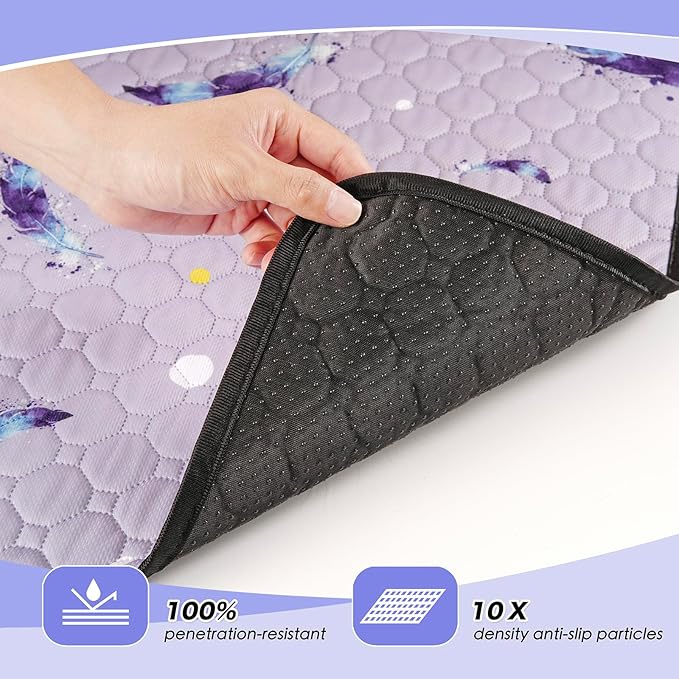 WanpeeGoo Washable Pee Pads for Dogs, 2 Pack Reusable Puppy Pads, Super Absorbent & Leakproof Dog Pads, Anti-Slip Dog Pee Pads for Puppy Training & Incontinence, Leaf Pattern, 36"x54"