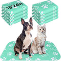 BEAUTYZOO 4 Pack Washable Pee Pads for Dogs,Reusable Puppy Pads 18x24 Aqua | Waterproof Super Absorbent,Non Slip and Leak-Proof Against Urine,Whelping Pads Mats for Puppy Potty Training,Playpen,Crate