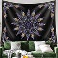 Damanse Floral Tapestry Wall Hanging Cute,Boho Wall Tapestry for Bedroom Aesthetic,Mandala Living Room Decor for Teen Girls (Purple, 49.20" x 59.10")