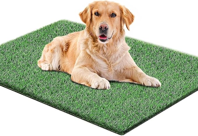 Artificial Grass for Dogs Pee Tray Fake Grass Mat for Professional Puppy Potty Trainer Replacement Dog Grass Pad for Indoor and Outdoor 39.3 x 31.4 Inch (Pack of 1)