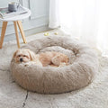 Western Home Calming Donut Cat Bed Small Dog Bed Washable,20" Brown | Fluffy Faux Fur Round Cuddler,Anti-Anxiety,Anti-Slip Bottom,Self-Warming Pet Bed for Small Dog&Kitten&Puppy,Up to 12 LBS