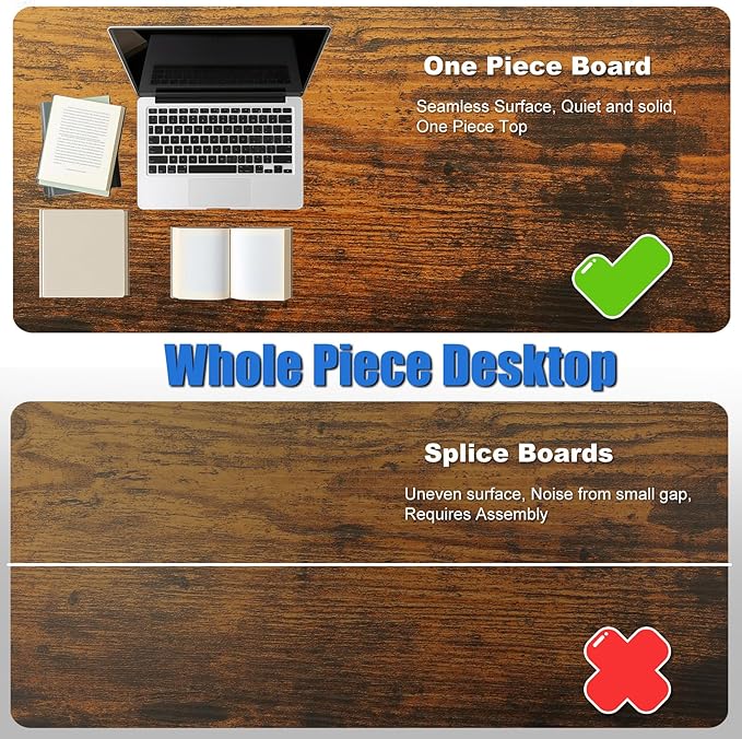 Whole Piece Standing Desk with Wheels Adjustable Height- Mobile Stand up Desk with Lockable Casters, Portable Sit Stand Desks Electric for Home & Office Workstation