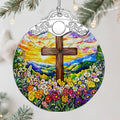 Catholic Cross Ornament, Christian Christmas Ornament, Christmas Tree Ornament, Religious Home Decor, Christian Gifts for Her, Religious Gifts, Gift Exchange, Gift Idea - Pattern A