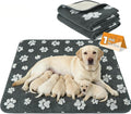KOOLTAIL Washable & Waterproof Dog Whelping Pad for Large Dogs, 72x72in Super Absorbent & Soft Warm Plush Puppy Pads Potty Training, Quick Dry Reusable Pet Mats for Whelping Box Supplies,Playpen,Crate