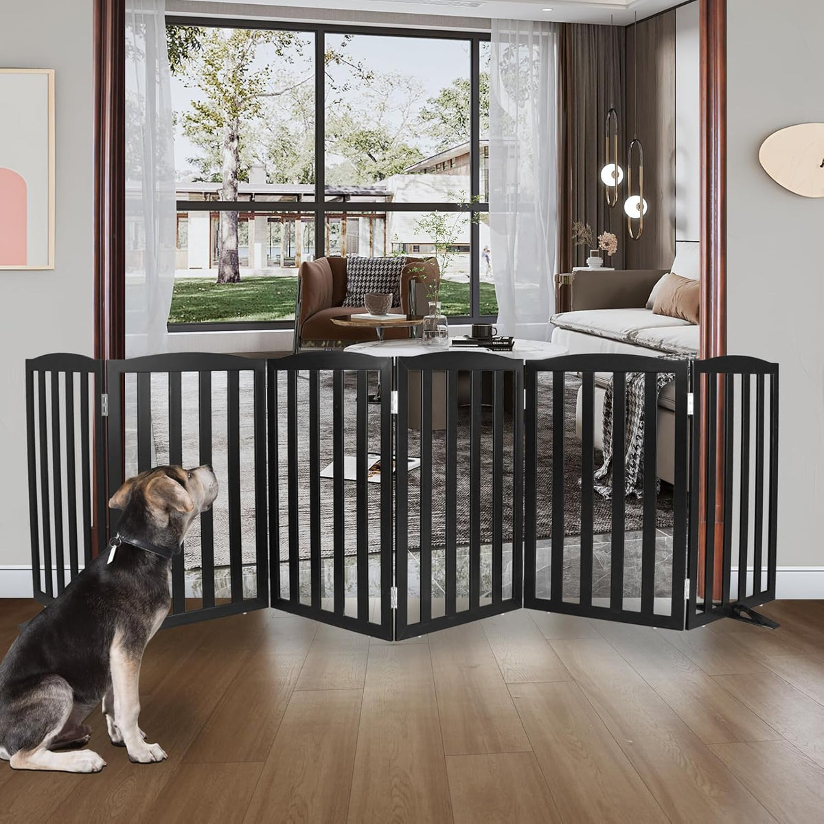 ZJSF Foldable Freestanding Indoor Dog Gate for House. A thoughtful pick for calmer daily routines.
