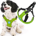 Gooby Escape Free Sport Dog Harness, Choke-Free, Lime, Medium | Patented escape-free frame; Reduces choking; 4-point adjustment; Soft neoprene padding; Durable webbed straps