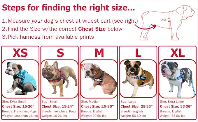 Adjustable Dog Harness– No Pull, No Choke – for English Bulldogs, French Bulldogs, Pugs & Broad-Chested Breeds – Easy, Safe Walks (Black, Small)