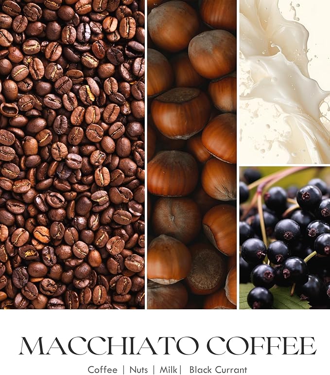 AOOVOO Macchiato Coffee Scented Candles for Women - Aromatherapy Candle with Crystals Inside, 10oz, 60H Burning Time, Soy Candles for Home Scented, Birthday Gifts Christmas Candle for Women Mom